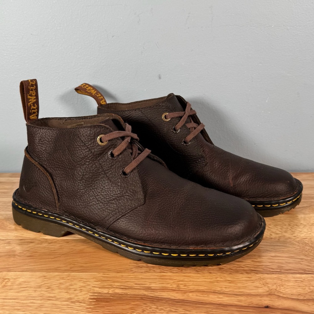Dr. Martens Industrial Sussex Chukka Boots Mens 10 Brown Leather Slip Resistant